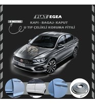 Fiat Egea Oto Araç Kapı Koruma Fitili 5metre Parlak Gri Renk