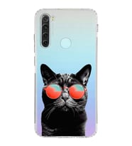 PrintiFy Xiaomi Redmi Note 8 ile Uyumlu Kedi 3 Kamera Korumalı Şeffaf Kılıf