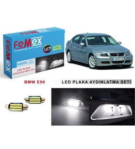 Bmw E90 LED Plaka Aydınlatma Ampul Seti FEMEX Parlak Beyaz
