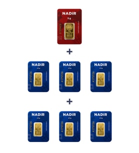 Nadir Gold 24 Ayar 20 Gram Külçe Altın (1 Adet 5 Gram Külçe Altın + 6 Adet 2,5 Gram Külçe Altın )