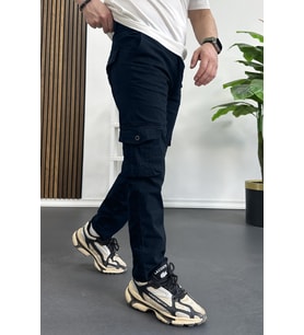 Erkek Regular Kargo Cepli Pantolon Lacivert Edw232