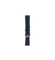 Fro LW38-43 20 mm Hakiki Deri Düz Lacivert Kordon Silver Toka