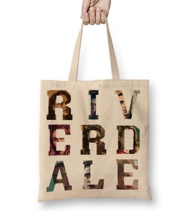 Riverdale Letter Portraits Bez Çanta Uzun Saplı