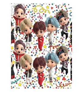 Minik Tan Bts Karakterleri, Çocuklar, Kız, Erkek Çocuklar Için Tablo Ahşap Poster Dekoratif