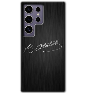 Galaxy S24 Ultra Kılıf HD Desen Baskılı Kılıf - İmza Atatürk