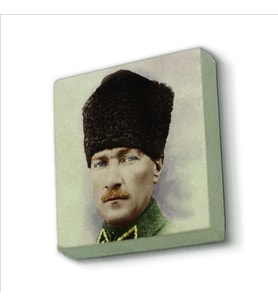 Atatürk Baskılı Doğaltaş  Magnet(KRT-103)Buzdolabı Süsü