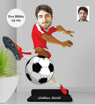 Kişiye Özel Futbolcu Erkek Ahşap Eco Biblo -3