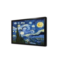 Yıldızlı Gece Çerçeveli Mdf Tablo