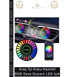 #OtoKoku Bluetooth Uygulama Kontrollü Havalandırma Araç İçi Koku Hazneli RGB Sese Duyarlı LED Işık