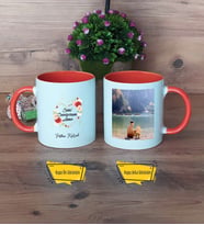Anneye Doğum Günü Hediyesi Kupa Bardak Turuncu Fotoğraflı Anneler Günü Hediyesi