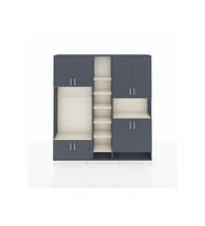 Arges Dolap 18 Raflı 8 Kapaklı Tek Askılı 220x30x243 Antrasit-Antrasit/Aytaşı