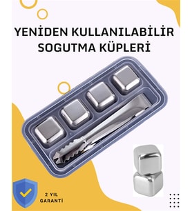 Paslanmaz Metal Buz Küpleri-Çok Amaçlı Kullanıma Uygun