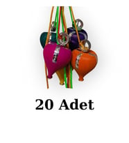 Renkli Ağaç Topaç (20 Adet)