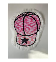 27X22 CM PUL PAYETLİ RENKLİ YILDIZLI PELUŞLU ŞAPKA APLİKE YAMA ARMA