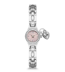 Newera Watch Metal Kordon Kalp Charm Detaylı Minimal Kadın Kol Saati