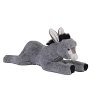 Yatan Eşek Peluş 67 cm (Gri)