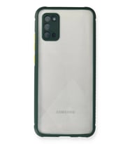 Newface Samsung Galaxy A02S Kılıf Miami Şeffaf Silikon - Koyu Yeşil