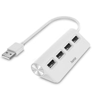 USB Hub, 4 Ports, USB 2.0, 480 Mbit/s, beyaz