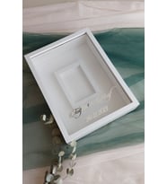 Fotoğraf Bizden!30x40 Cm Fotoğraf Alanlı Beyaz Gül Anı Çerçevesi! Fotoğraf Çerçevesi! Gül Anı Çerçevesi-(Fotoğraf Hediye)