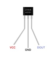 3144 Dijital Manyetik Alan Algılama Sensörü Mıknatıs Açı Motor Kontrol A3144 A3144E OH3144 Y3144