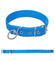 Savex Dokuma Köpek Boyun Tasması Mavi 2.5*50 cm