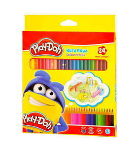 Play-Doh 24 Renk Kuru Boya Karton Kutu 