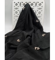 NAKIŞLI LÜX KUPRA KUMAŞ (Siyah)
