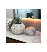 Tealight Hediyeli Saksı ve Mumluk Seti Hediyelik Saksı ve Organizer