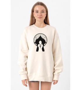 Fullmetal Alchemist Anime Logo Ekru Kadın 2ip Sweatshirt