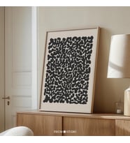 Soyut Organik, Siyah ve Bej Modern Sanat
