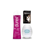 Durex Kirazlı 50 ml Jel + Egg Wavy Erkeklere Cep Tipi Mastürbatör + Hediye
