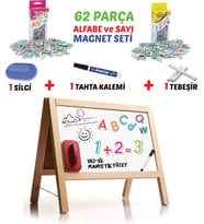 2Diy-Toy Masaüstü Manyetik Yazı Tahtası 62 Parça Magnetli  2243 (Karışık)