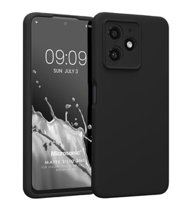 Microsonic Matte Silicone Xiaomi Poco M6 Pro 5G Kılıf Siyah