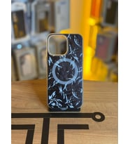 iPhone 15 Pro Max Uyumlu Renkli İllüstrasyon Özel Tasarım Silikon Kılıf (Siyah - Beyaz)
