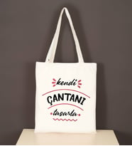 BK Gift Kişiye Özel Kendin Tasarla Lamineli Ham Bez Çanta 35x40cm, Baskılı Omuz Çantası, Alışveriş Çantası, Plaj Çantası
