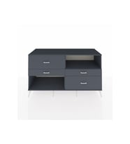 Kronos Konsol Tek Raflı 4 Çekmeceli  176x59x99 Antrasit-Antrasit
