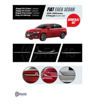 FİAT EGEA 2015-2019 SEDAN 5 PARÇA KROM SET (Bagaj Üst + Alt + Orta çıtaları +-Stop Alt çıtaları 5 prç)