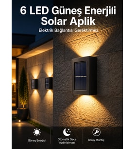Bahçe Aydınlatması Solar Güneş Enerjili Dekoratik Led Işıklı Lamba