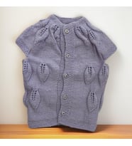 BYEhandmade El Yapımı Mor Renk  Bebek Yelek