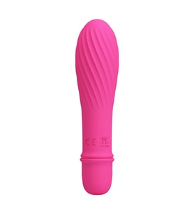 MorGece 10 Modlu Spiral Desenli Fuşya Mini Silikon Vibratör