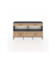 Arges Konsol 2 Raflı 3 Çekmeceli 2 Kapaklı 176x30x99 Antrasit-Çam