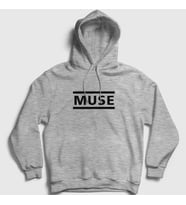 Presmono Unisex Gri Logo Muse Kapüşonlu Sweatshirt 70127tt (Gri)