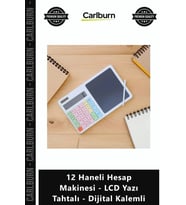 Özel Üretim Masaüstü Ofis Tipi Modern 12 Haneli Hesap Makinesi LCD Yazı Tahtalı Dijital Kalemli