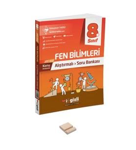 LGS 8. Sınıf Alıştırmalı Fen Soru Bankası ve Telefon Standı