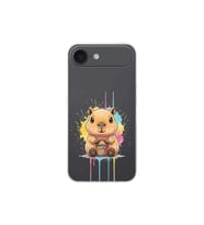 iPhone 17 Air ile Uyumlu Splash Kapibara Tasarımlı Şeffaf Silikon Kılıf