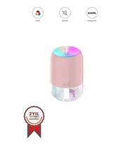 Torima H6 Pembe 200ml Ultrasonik Renkli Hava Nemlendirici Buhar Makinesi Ve Aroma Difüzörü