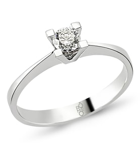 0.30 Ct Tektaş Pırlanta Yüzük  RMY210 (Çok Renkli)