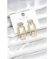 Pirinç Gold Renk Vintage Kadın Küpe 5886