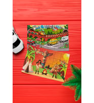 Okul Öncesi Başlangıç Yapboz Taşıtlar Ve Kızılderili Ahşap Puzzle Set