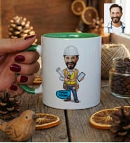 Kişiye Özel Karikatürlü İnşaat Mühendisi Kupa Bardak Mühendisler Günü Hediyesi